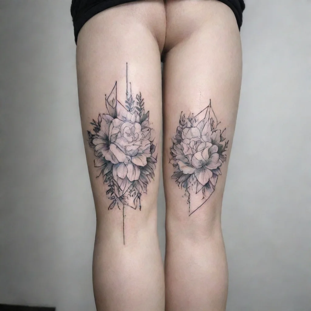 aiamazing girls fine line black and white tattoo awesome portrait 2