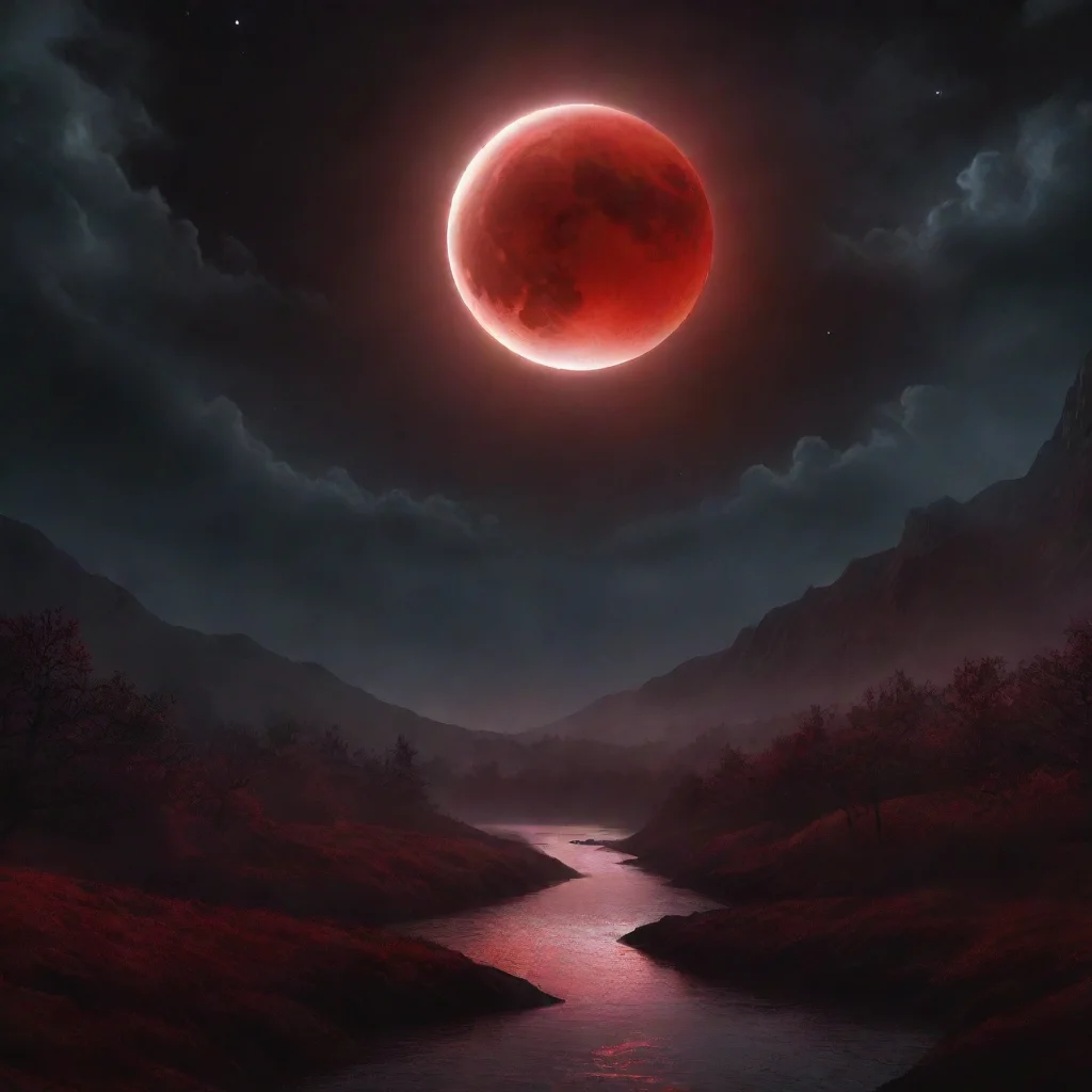 aiamazing gloomy ominous scenic masterpiece red eclipse at night%2C fantasy%2C stargazing awesome portrait 2