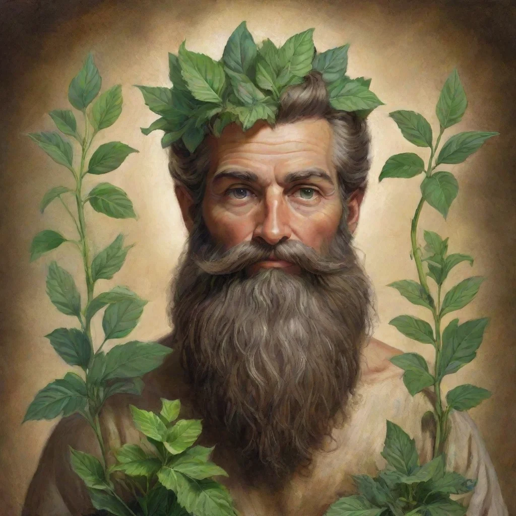 aiamazing god of plant life%2C bearded awesome portrait 2