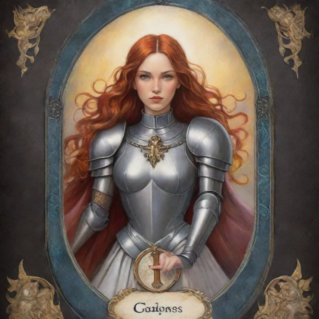 aiamazing goddesses game card for a tarot style game%2C card is about the knight archetype%2C card game for women%2C only symbols instead of people in the image awesome portrait 2