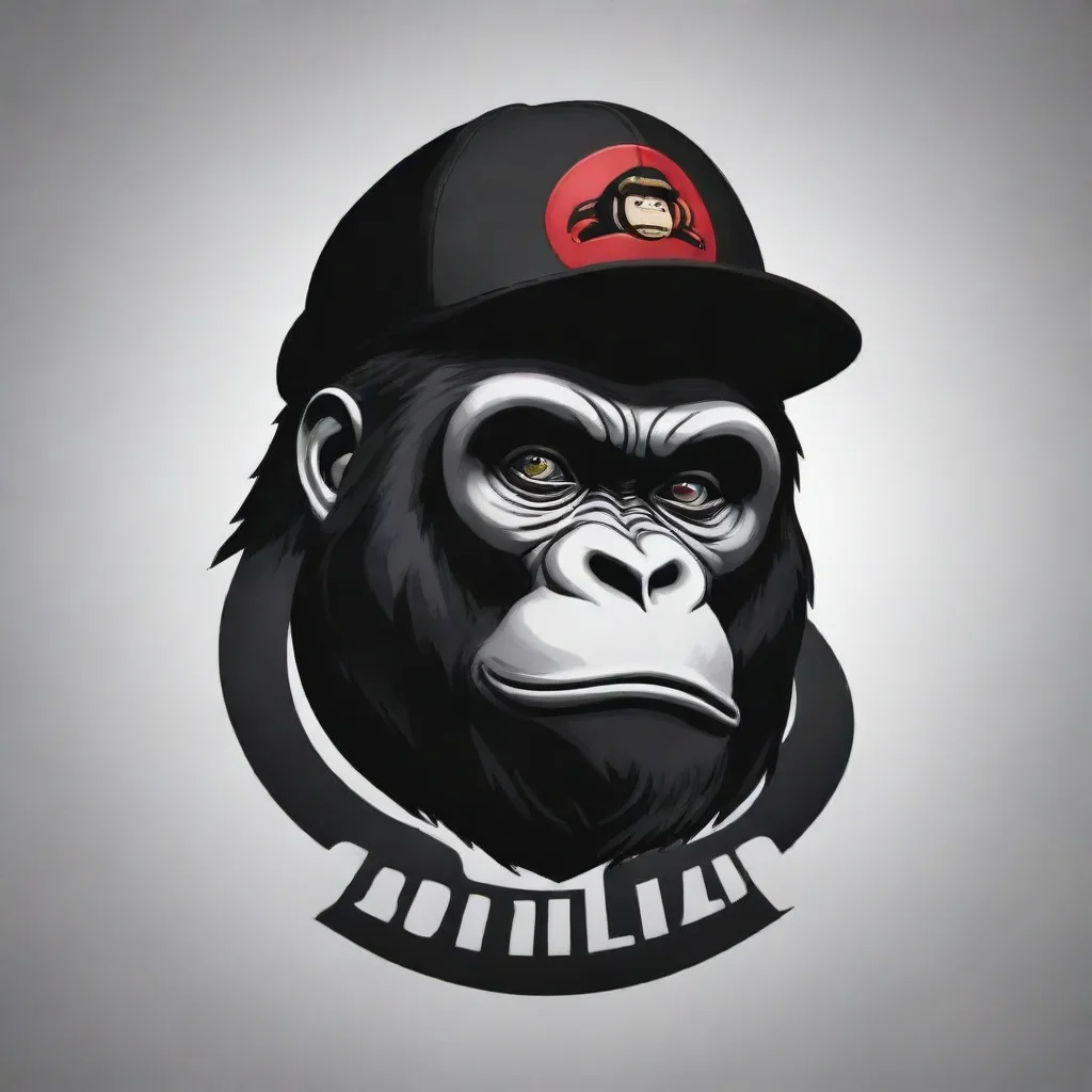 amazing gorilla logo with a hat awesome portrait 2