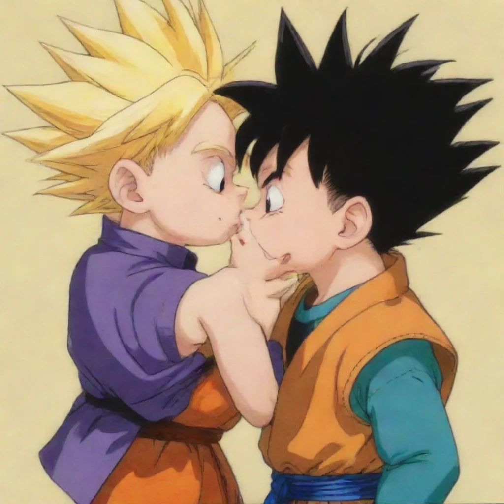 aiamazing goten and trunks kissing awesome portrait 2