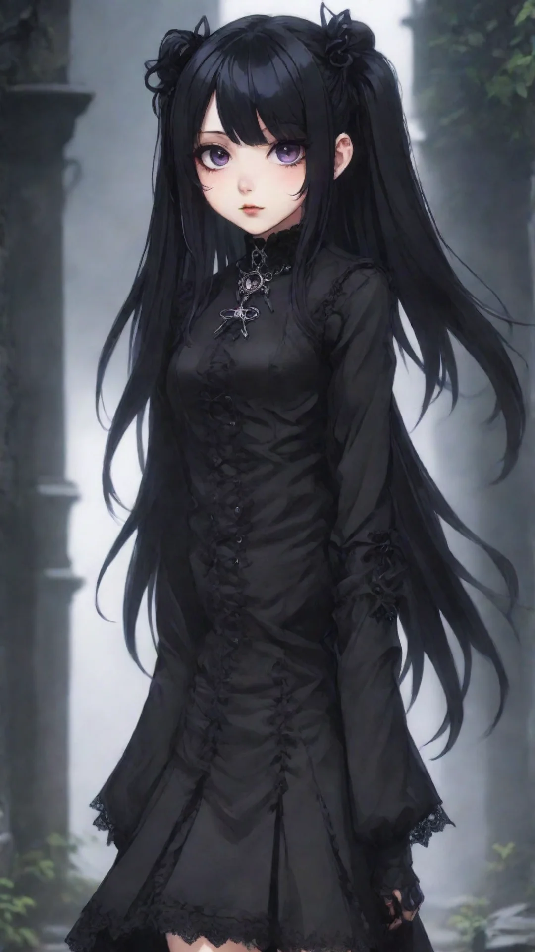aiamazing goth anime girl awesome portrait 2 tall