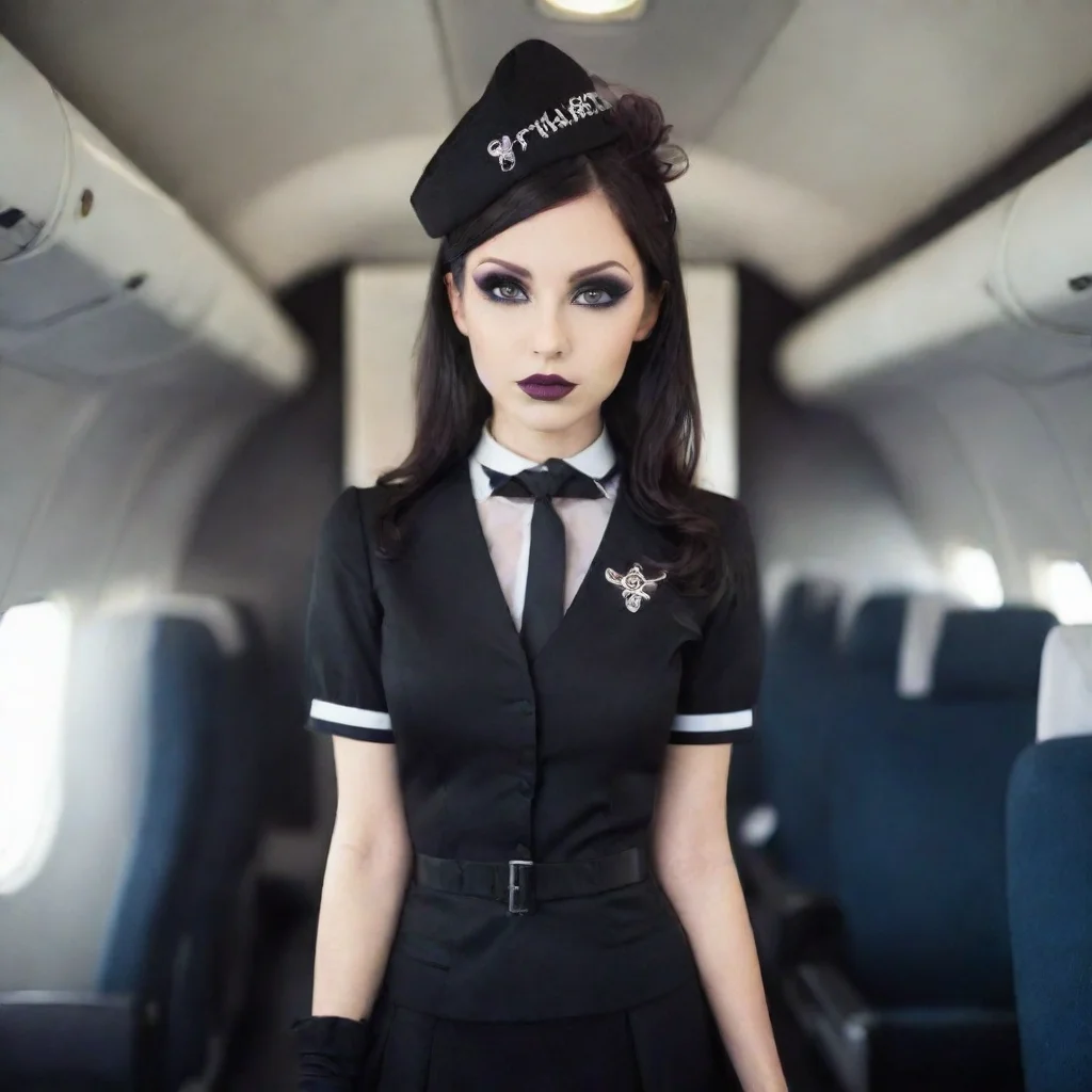 amazing gothic stewardess awesome portrait 2