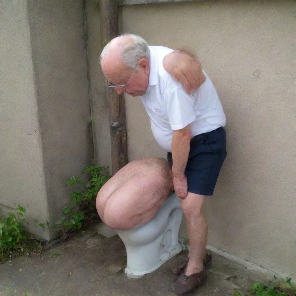 aiamazing grandpa taking a piss awesome portrait 2