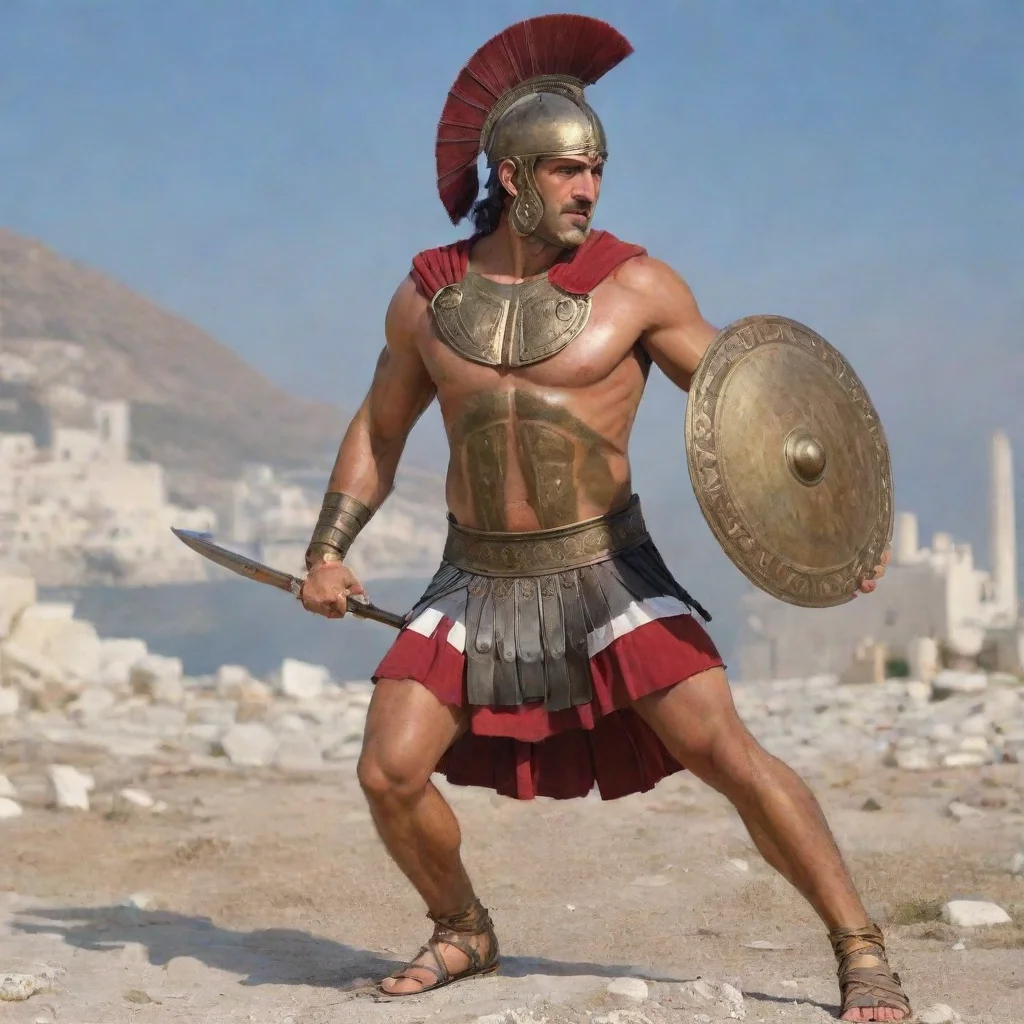 amazing greek warrior  awesome portrait 2