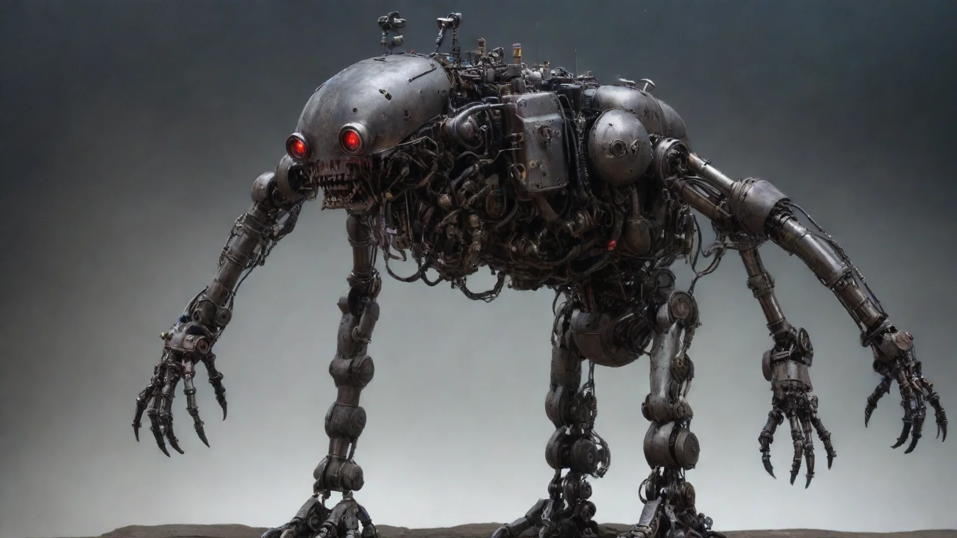 amazing grimdark aetherophasic engine powered evil robot awesome portrait 2 wide