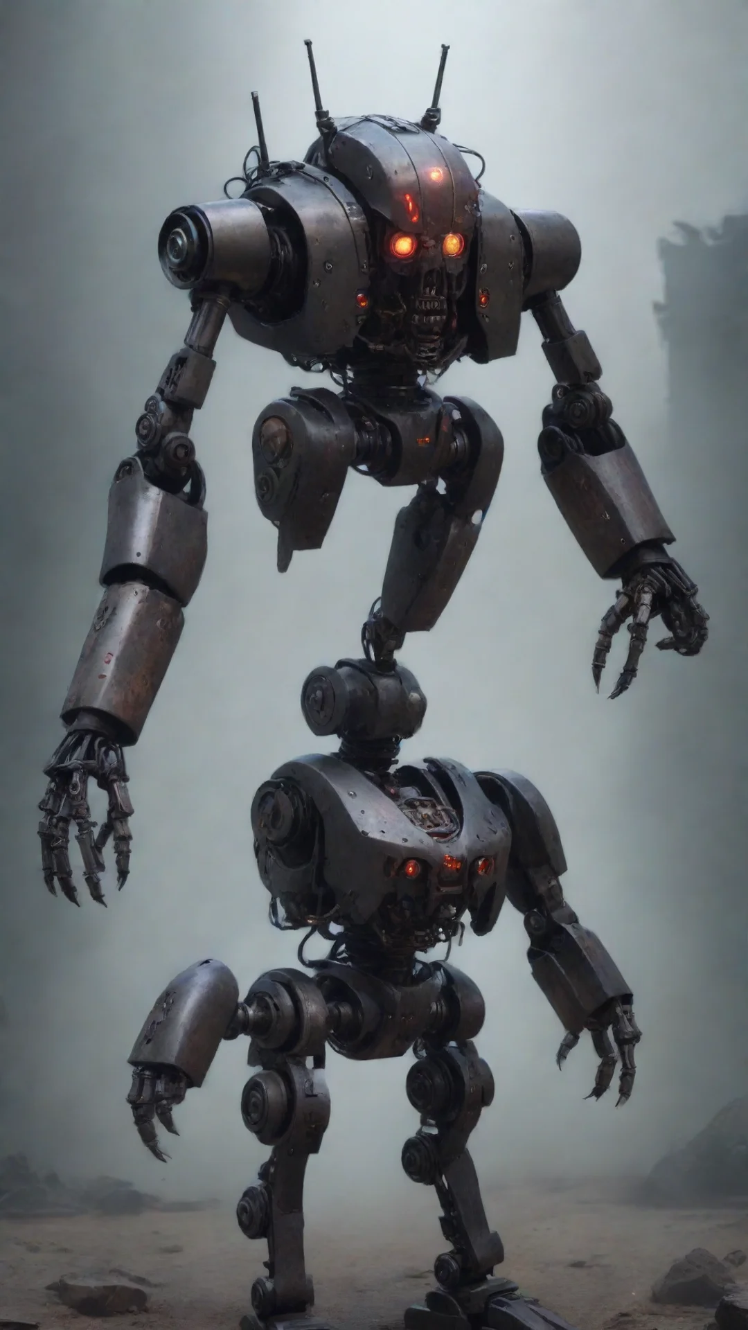 aiamazing grimdark evil ai overlord robot awesome portrait 2 tall