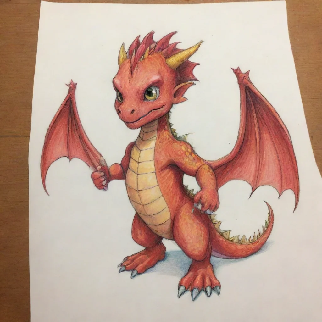 aiamazing half dragon kid drawing  awesome portrait 2