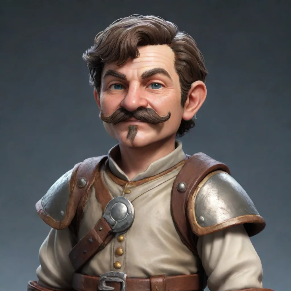 aiamazing halfling cleric with moustache awesome portrait 2
