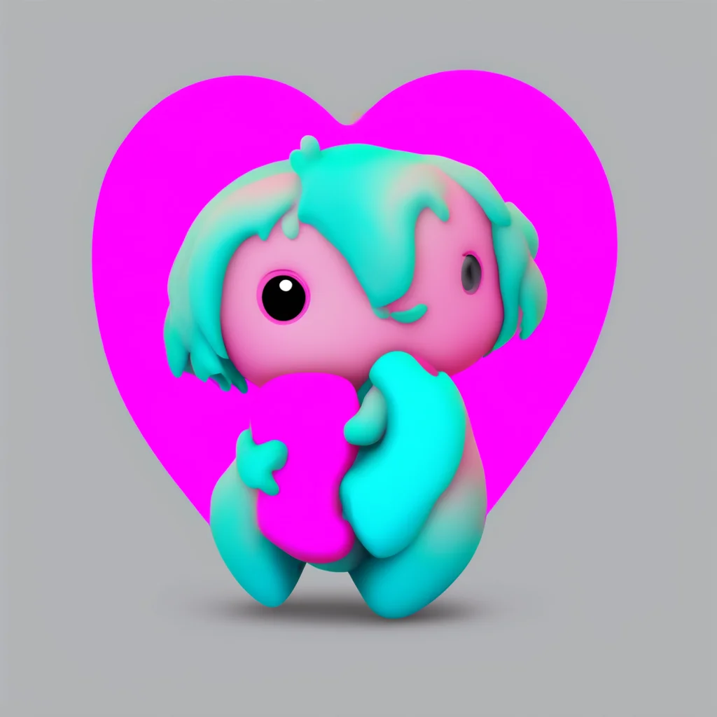 aiamazing heart emote babyblue and pink awesome portrait 2