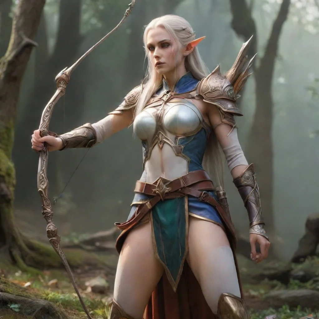 amazing high elf female bows down awesome portrait 2