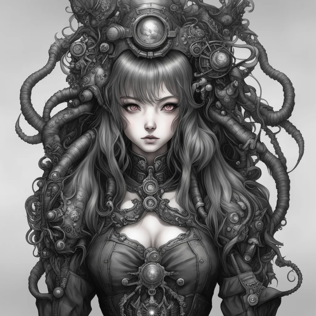 amazing highly detailed beautiful manga girl as steampunk victorian cthulhu dark lovecraftian artstation trending aspect 23 awesome portrait 2