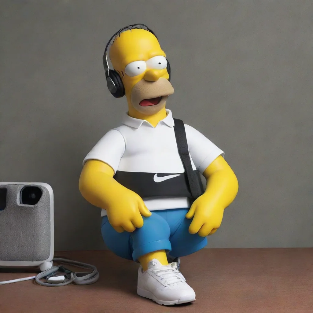 aiamazing homer simpson with nike tech awesome portrait 2