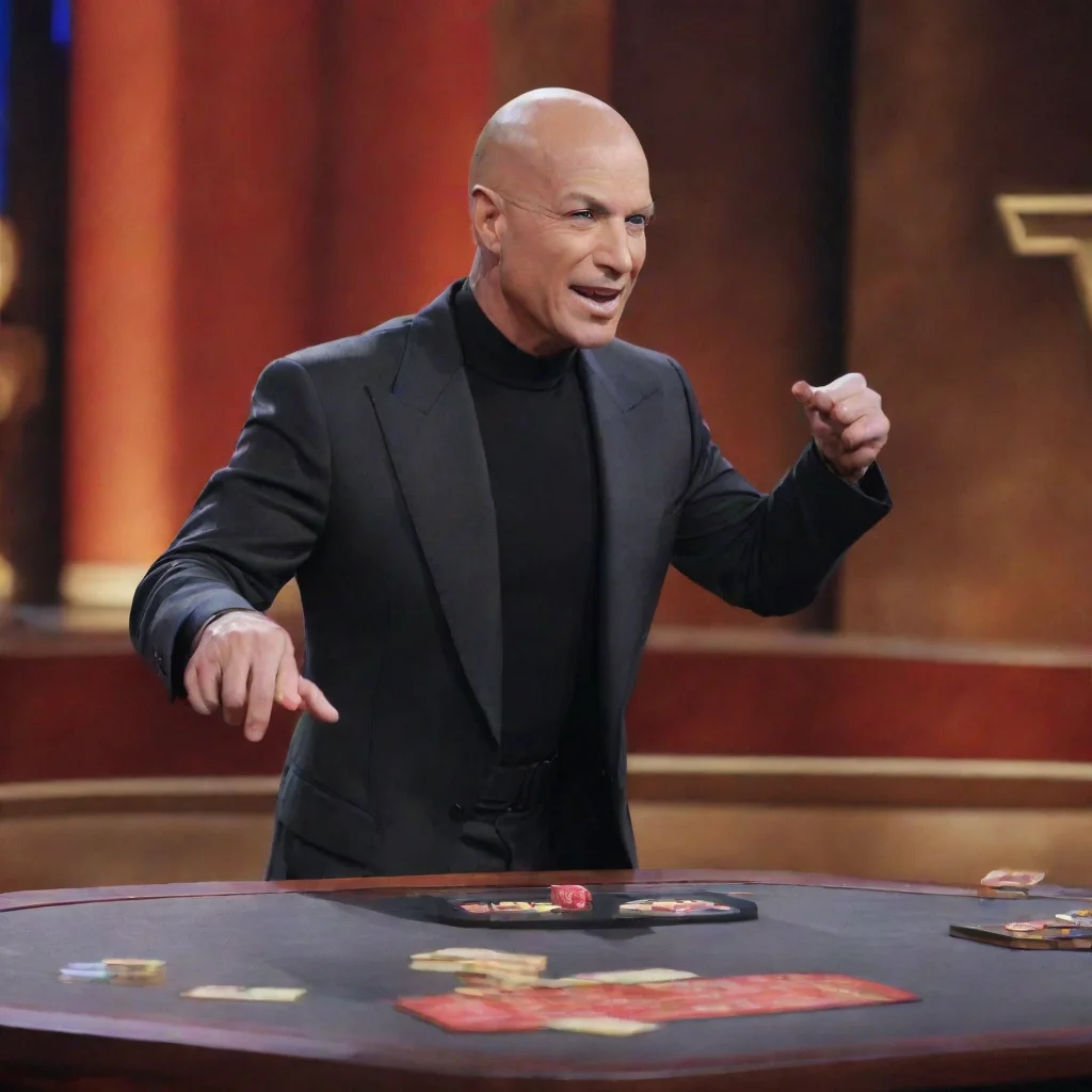 aiamazing howie mandel as a tiefling from dungeons and dragons presenting a deal or no deal case awesome portrait 2