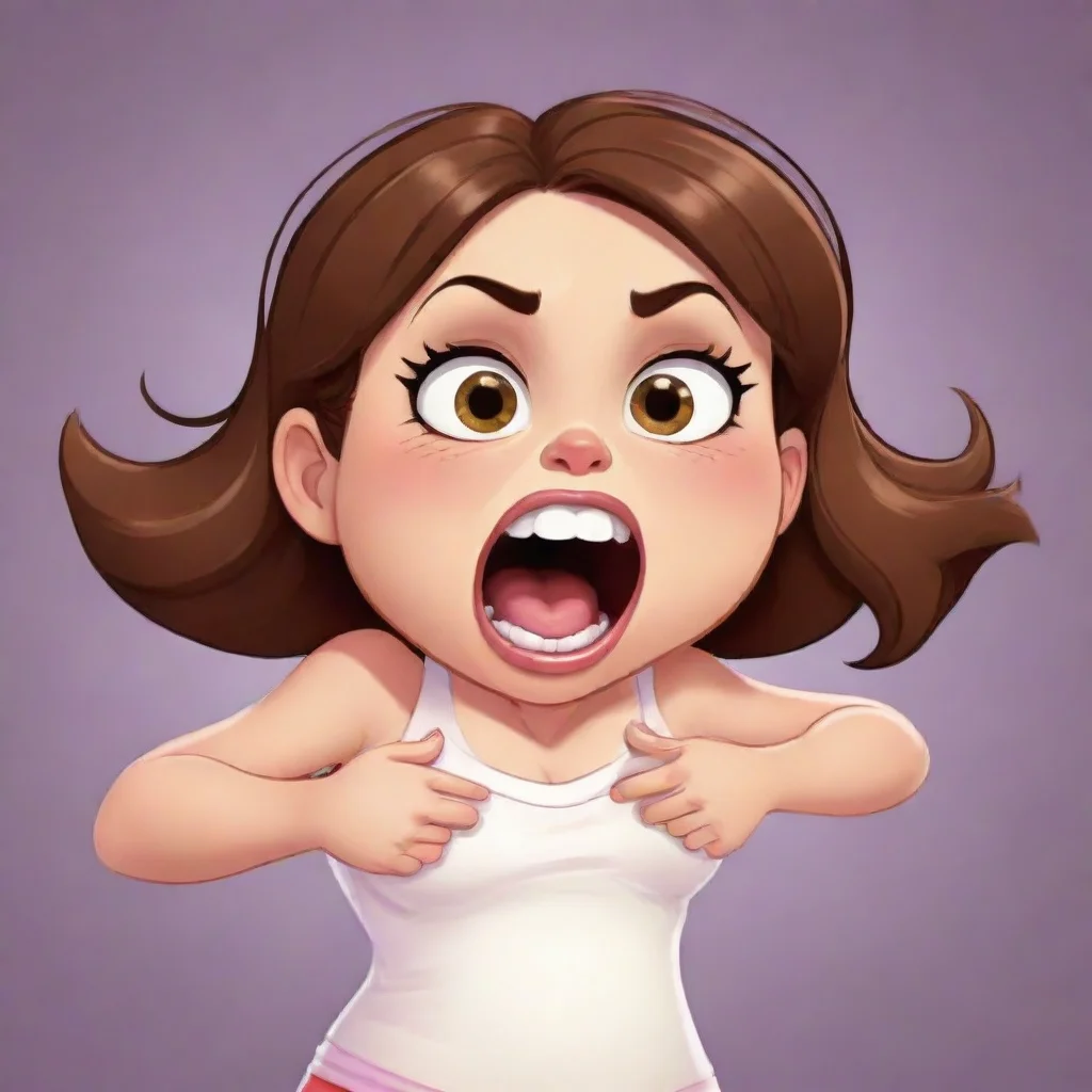 amazing hungry girl tummy growling and rippling cartoon art awesome portrait 2