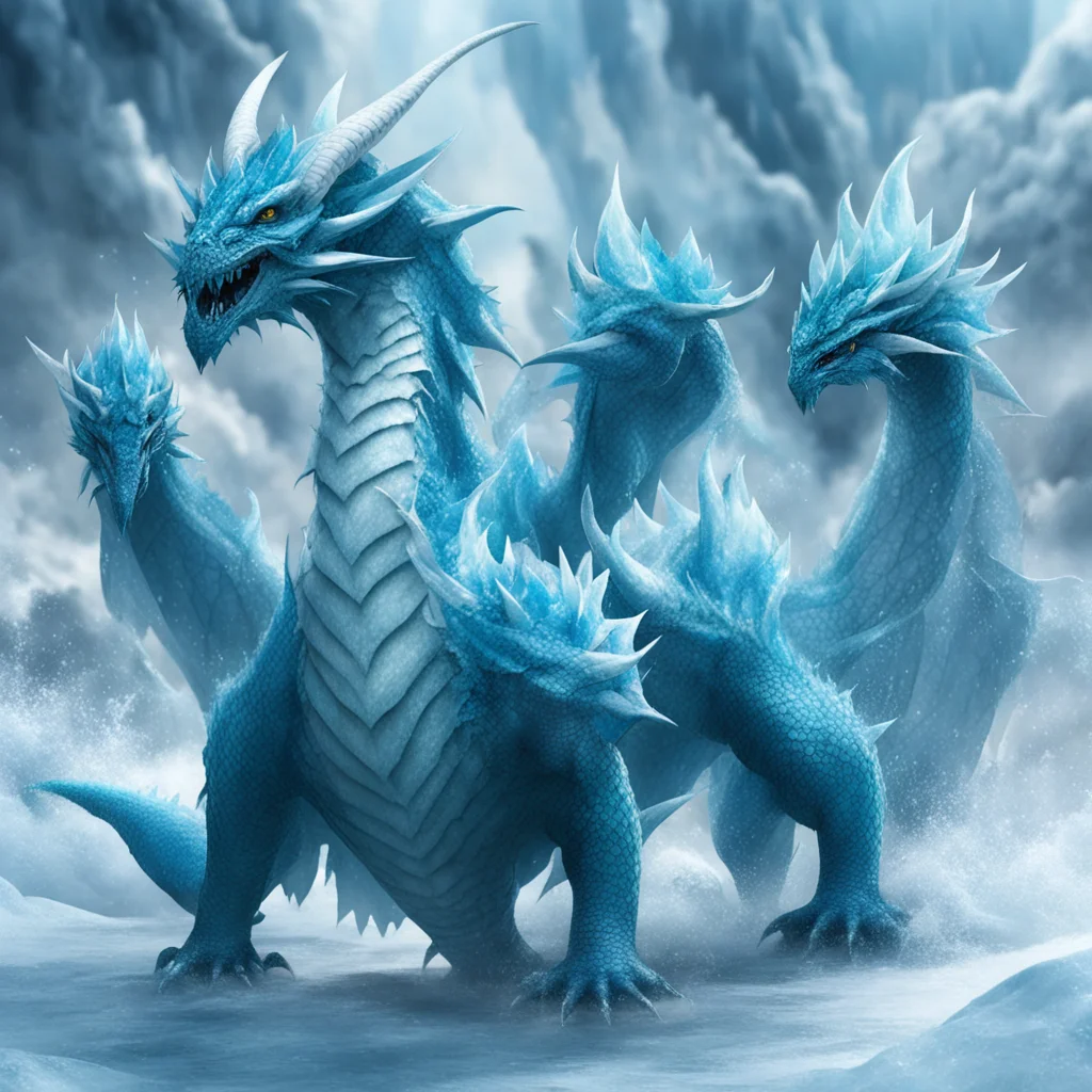aiamazing ice dragons  awesome portrait 2