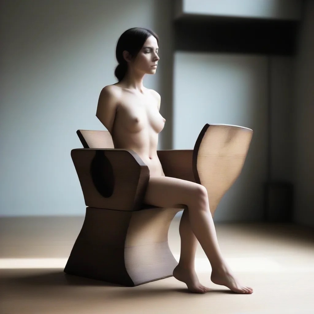 amazing inanimate transformation female turning into a wooden inanimate chair awesome portrait 2