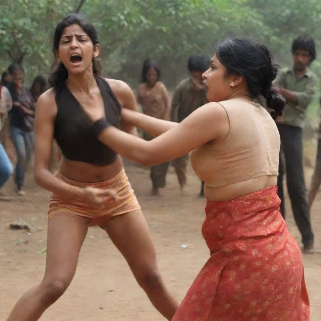 aiamazing indian women catfight  awesome portrait 2