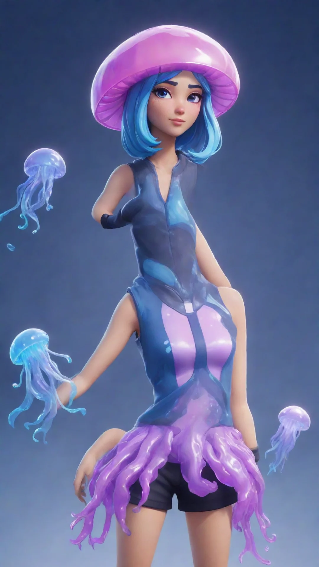 amazing jellyfish style fortnite girl skin awesome portrait 2 tall