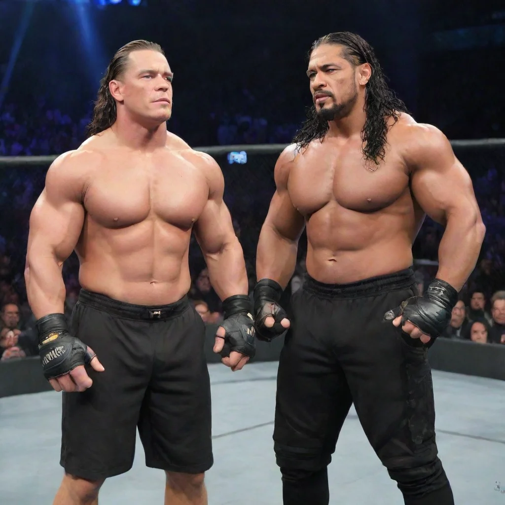 aiamazing john cena and roman reigns  awesome portrait 2