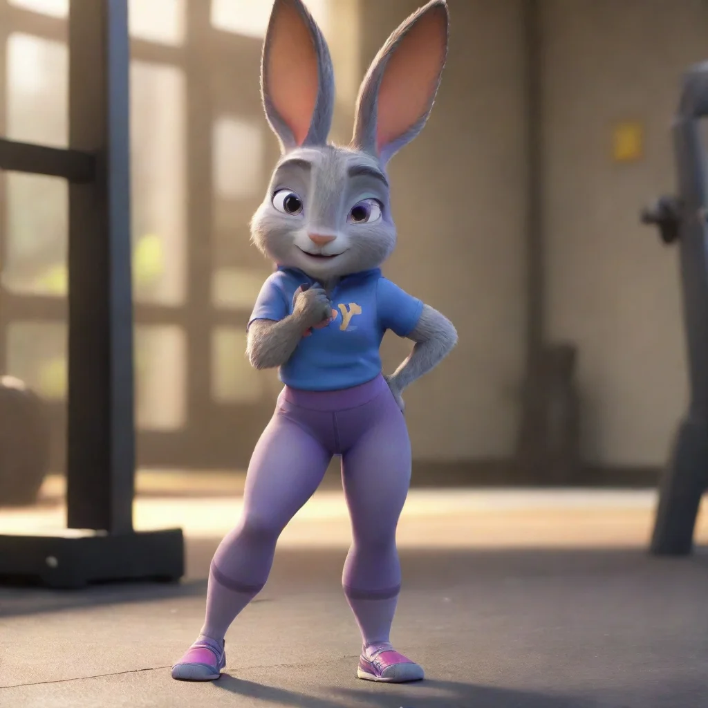 aiamazing judy hopps wears leggings in the gym awesome portrait 2