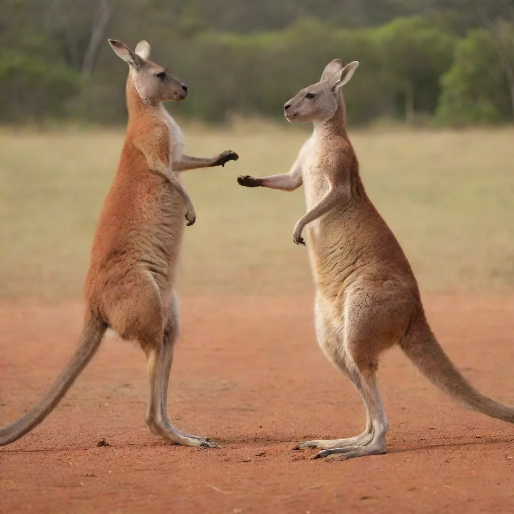 amazing kangaroo boxing fight awesome portrait 2