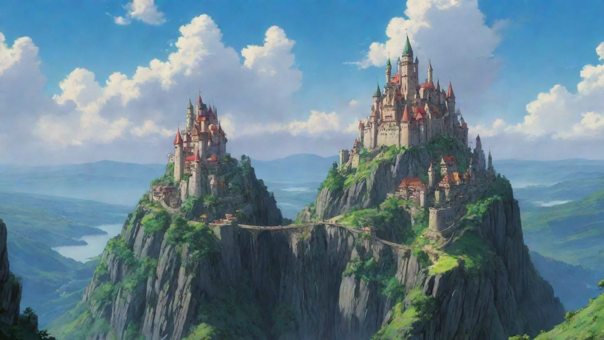 amazing kingdom of heaven ghibli amazing environment colorful extreme lovely awesome portrait 2 wide