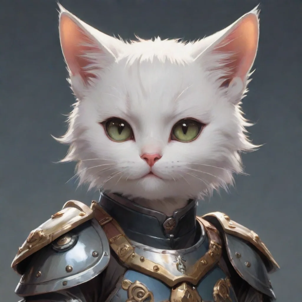 aiamazing kitten cute armoured adorned aesthetic artstation anime ghibli hd epic portrait art awesome portrait 2
