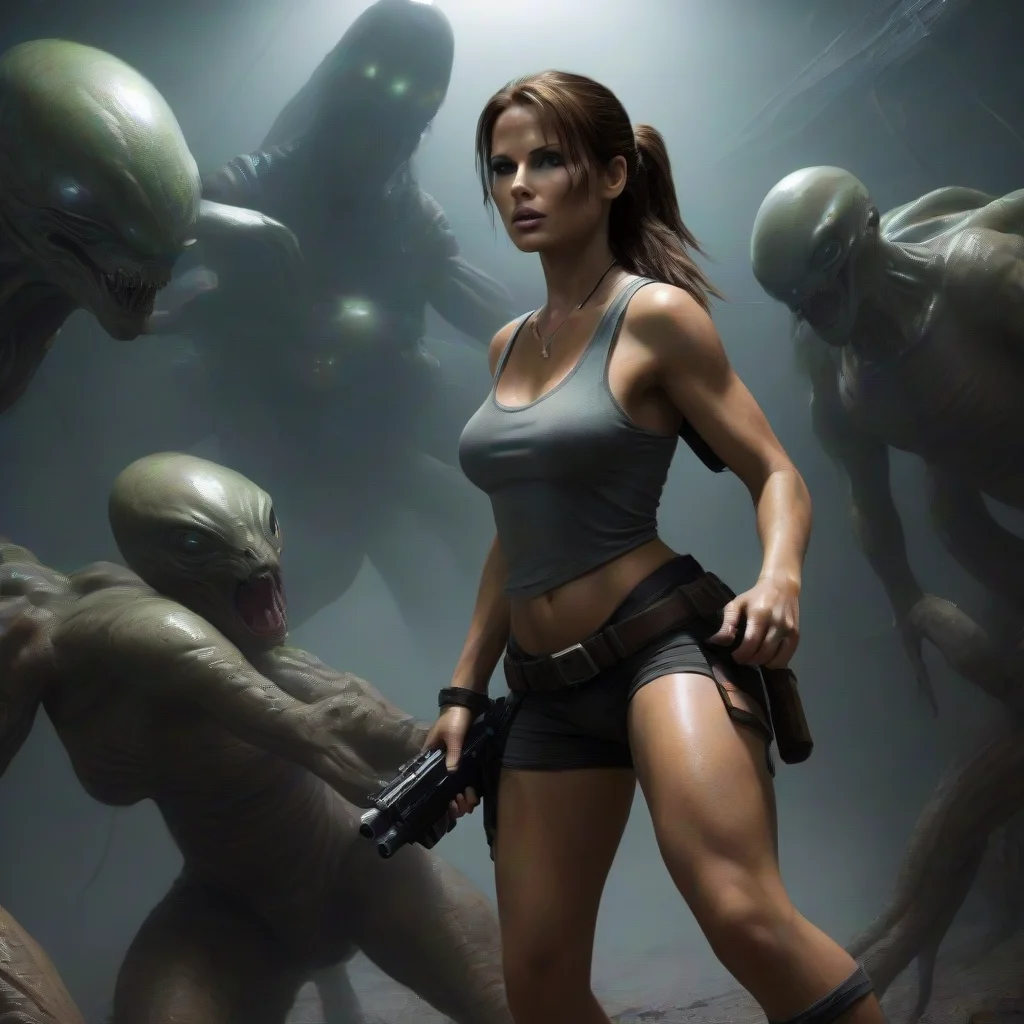 aiamazing lara croft abducted by aliens awesome portrait 2