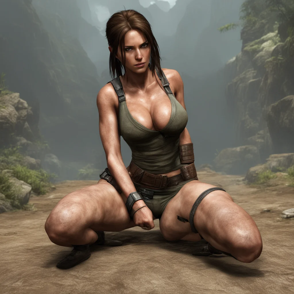 aiamazing lara croft on all fours awesome portrait 2