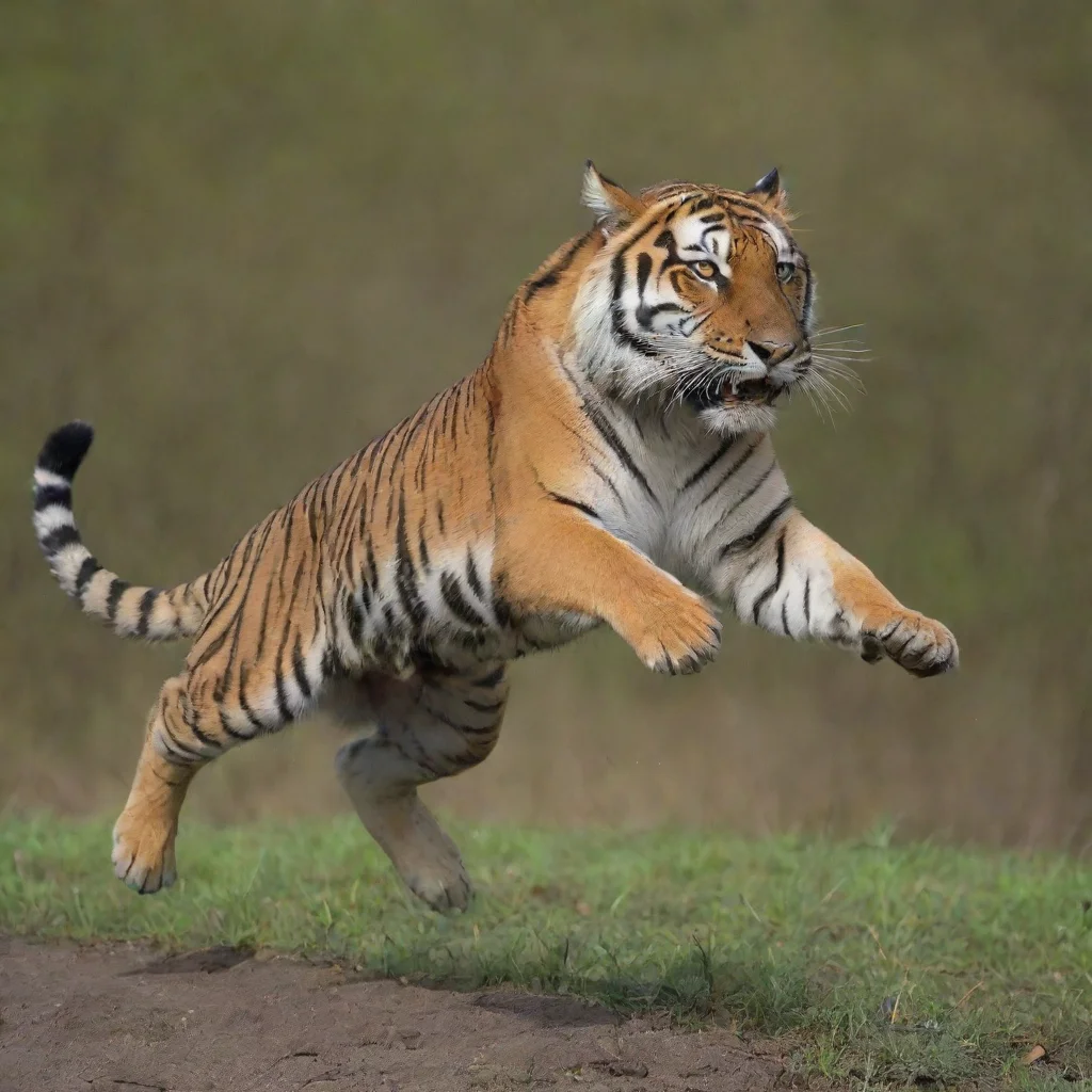 amazing leaping tiger awesome portrait 2