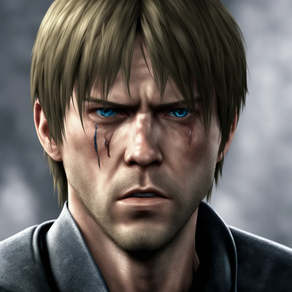 aiamazing leon scott kennedy crying portrait%2C tears falling down from his blue eyes%2C shouting while crying re4 awesome portrait 2