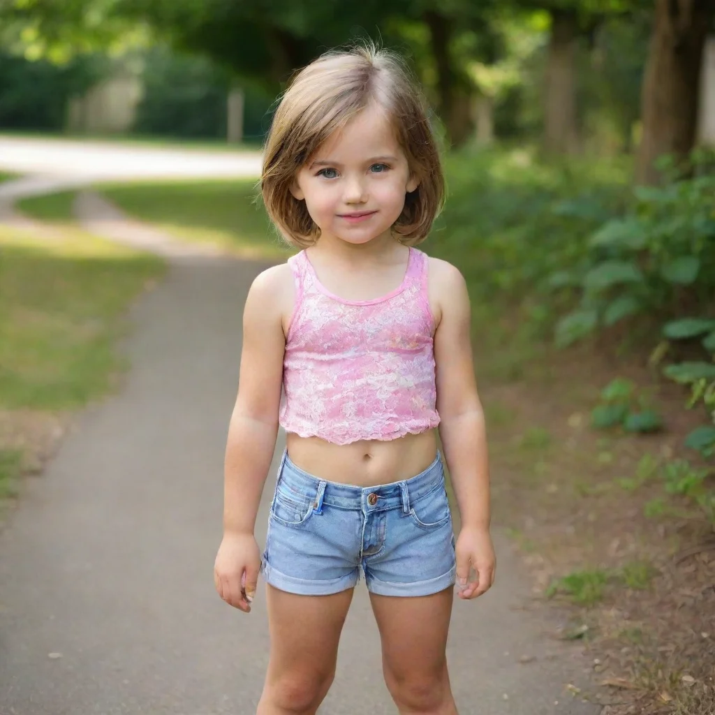 aiamazing little girl in shorts awesome portrait 2