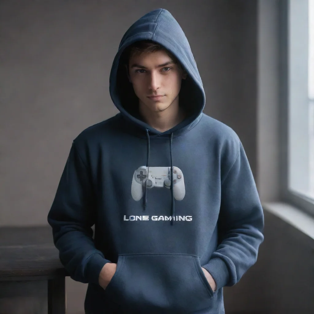 aiamazing lone gaming player with hoodie awesome portrait 2