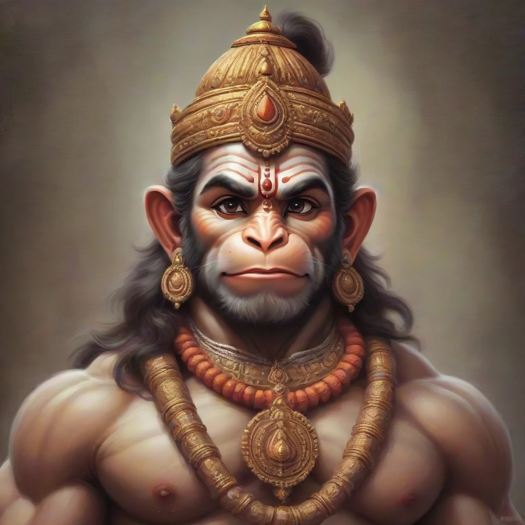 aiamazing lord hanuman awesome portrait 2