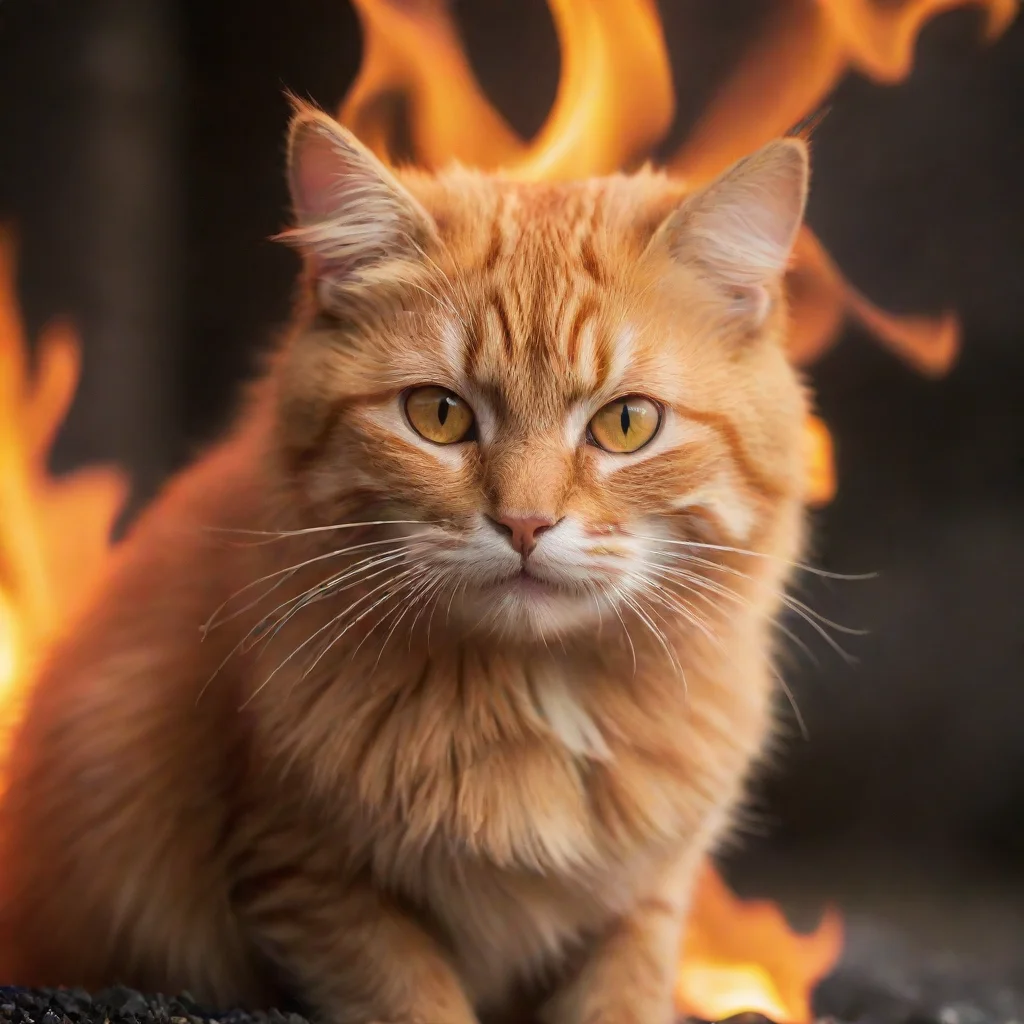 aiamazing macro fire cat awesome portrait 2
