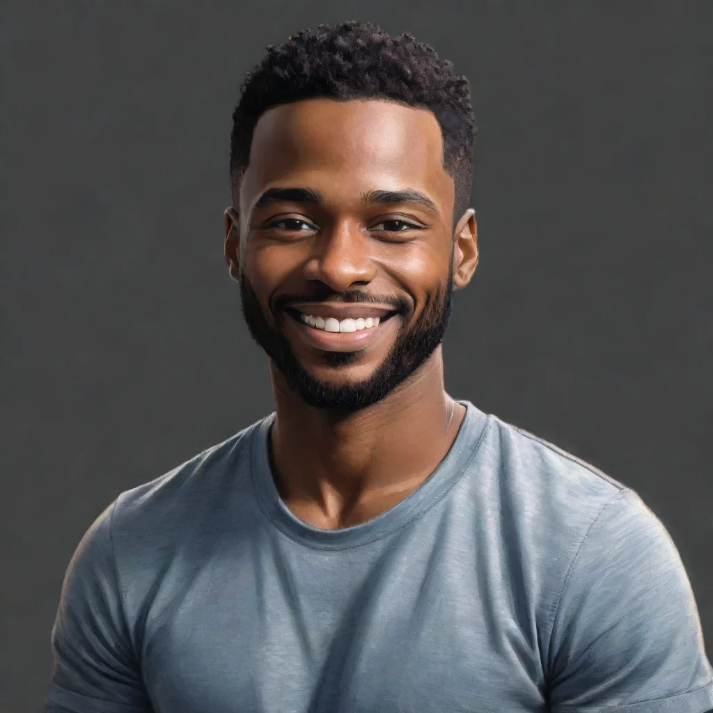 aiamazing male%2Cblack%2C30%2C%2230 years old black male good looking%2C smiling%2C portrait sketch color drawing%22 awesome portrait 2