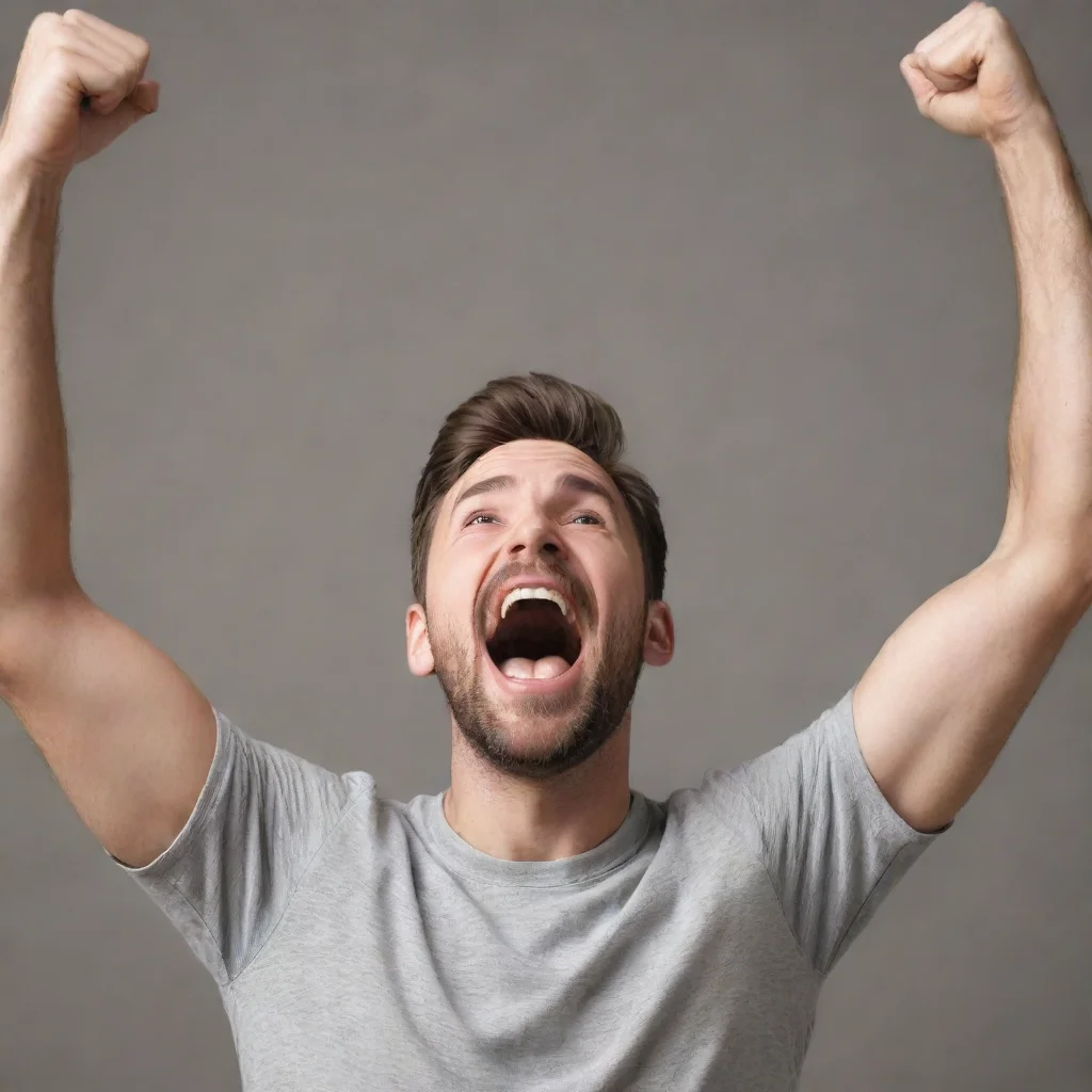 aiamazing man cheering intense happy  wonderful detailed asthetic awesome portrait 2