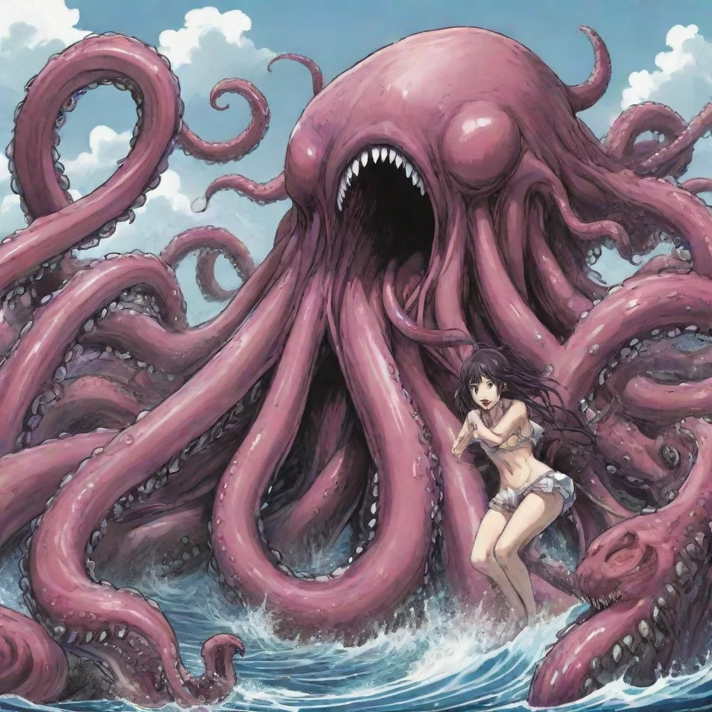 amazing manga tentacle monster attack awesome portrait 2