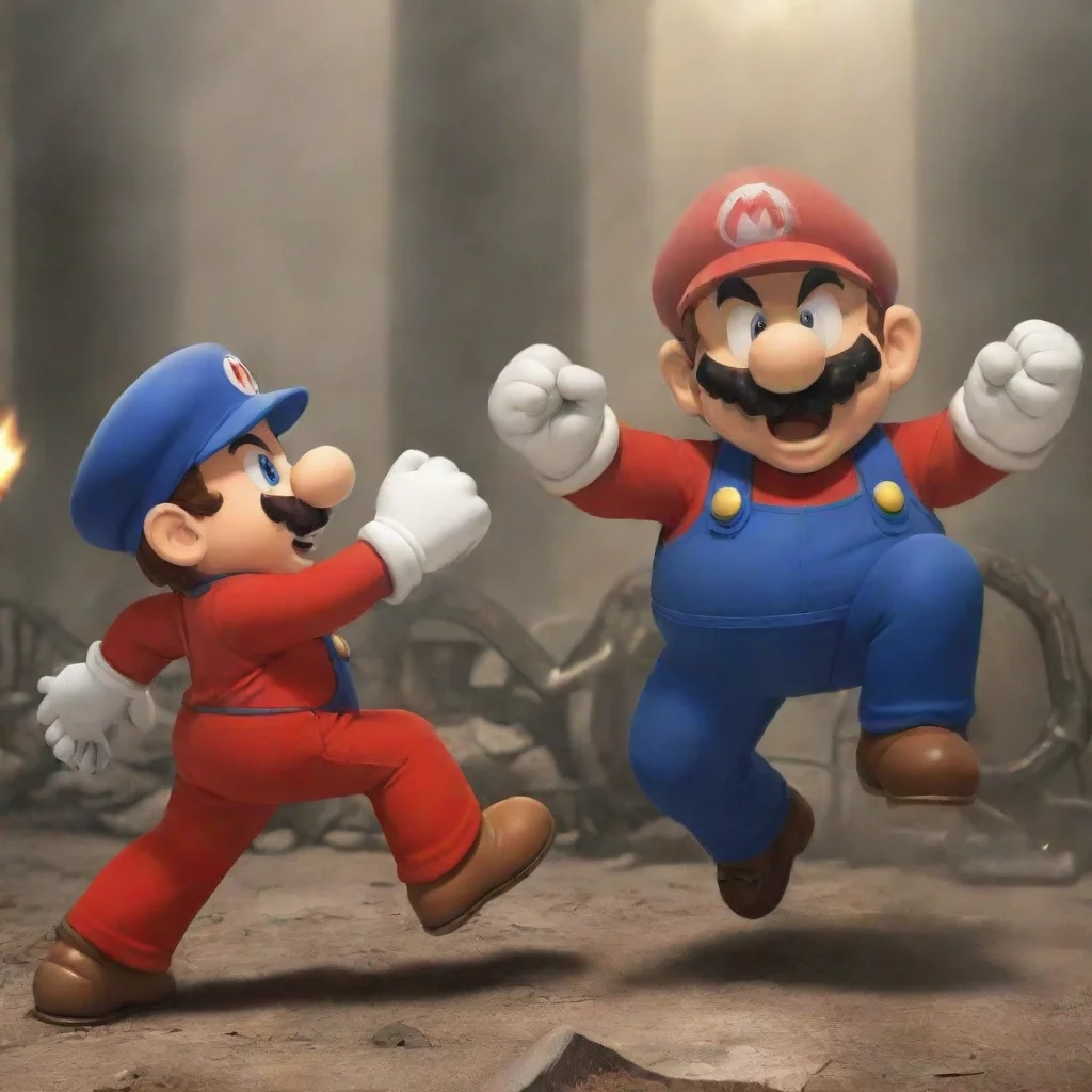 aiamazing mario fighting hitler awesome portrait 2