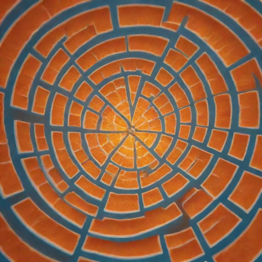 amazing maze of a slice of an orange in color  awesome portrait 2