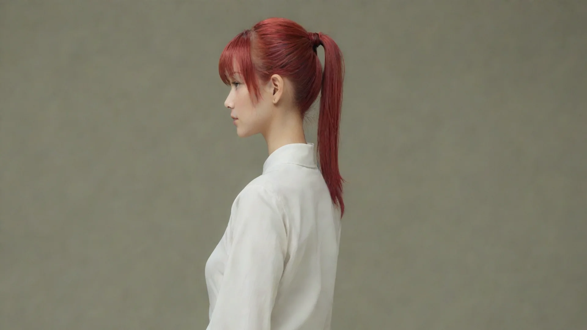 aiamazing miyabi shikimori %2Cred hair%2C ponytail%2C woman%2C standing straight%2C looking forward awesome portrait 2 wide