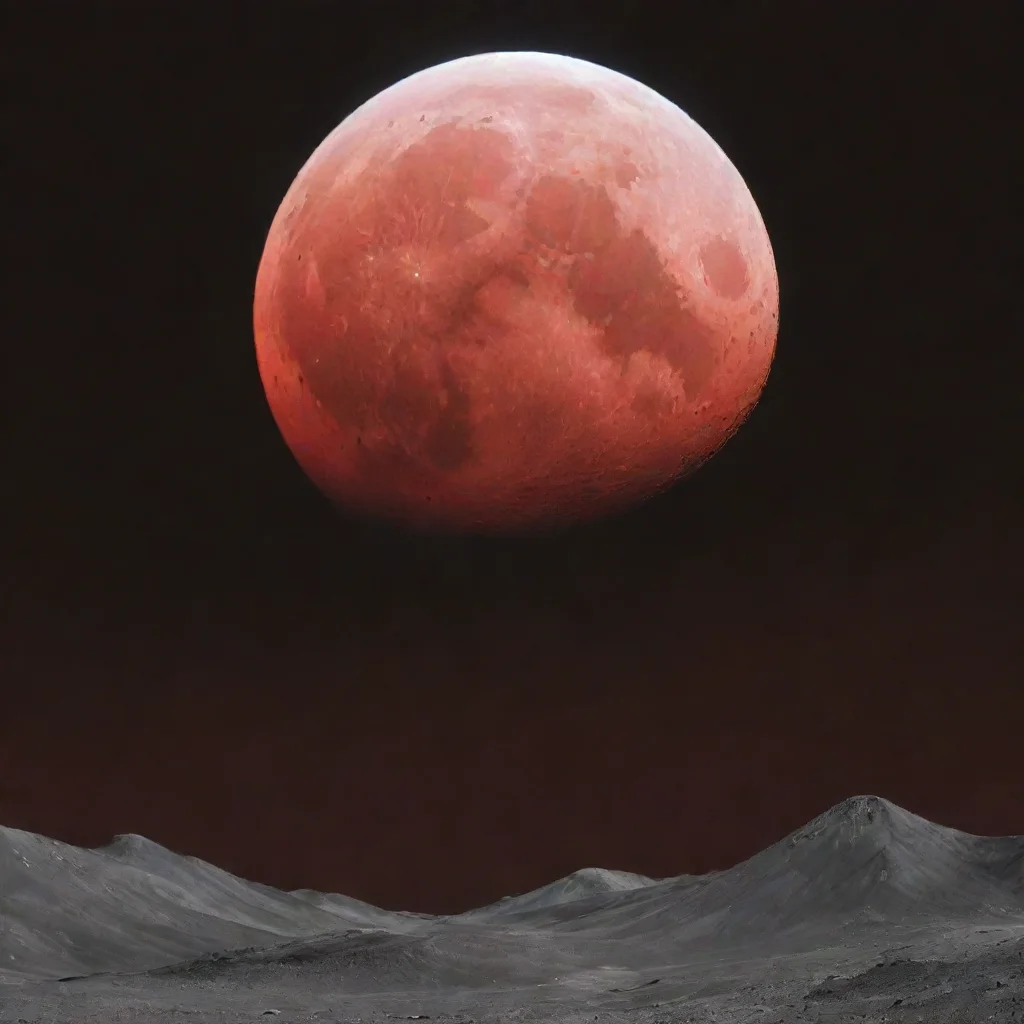 aiamazing moon red awesome portrait 2