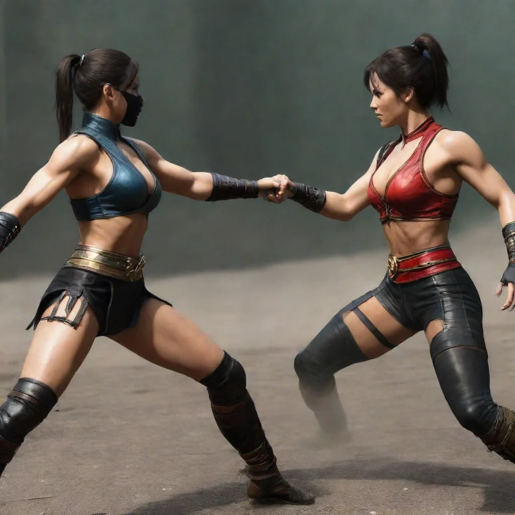 aiamazing mortal kombat fight between females awesome portrait 2
