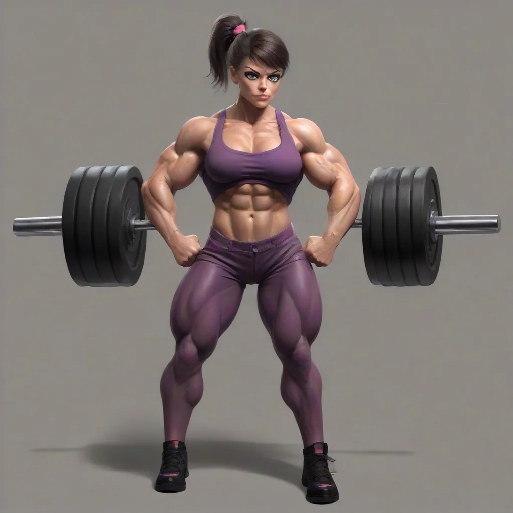 amazing muscle girl awesome portrait 2