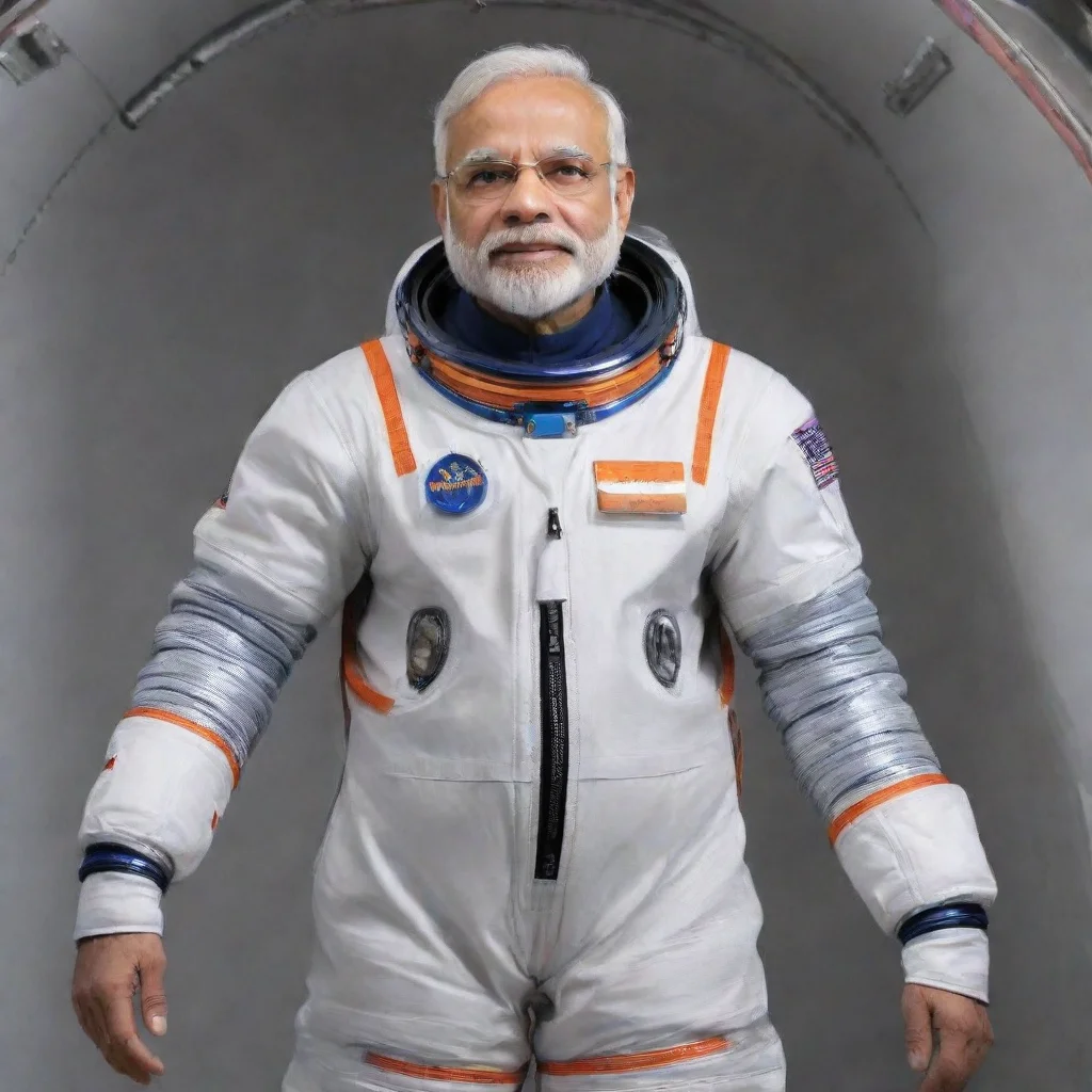 amazing narendra modi in space suit awesome portrait 2