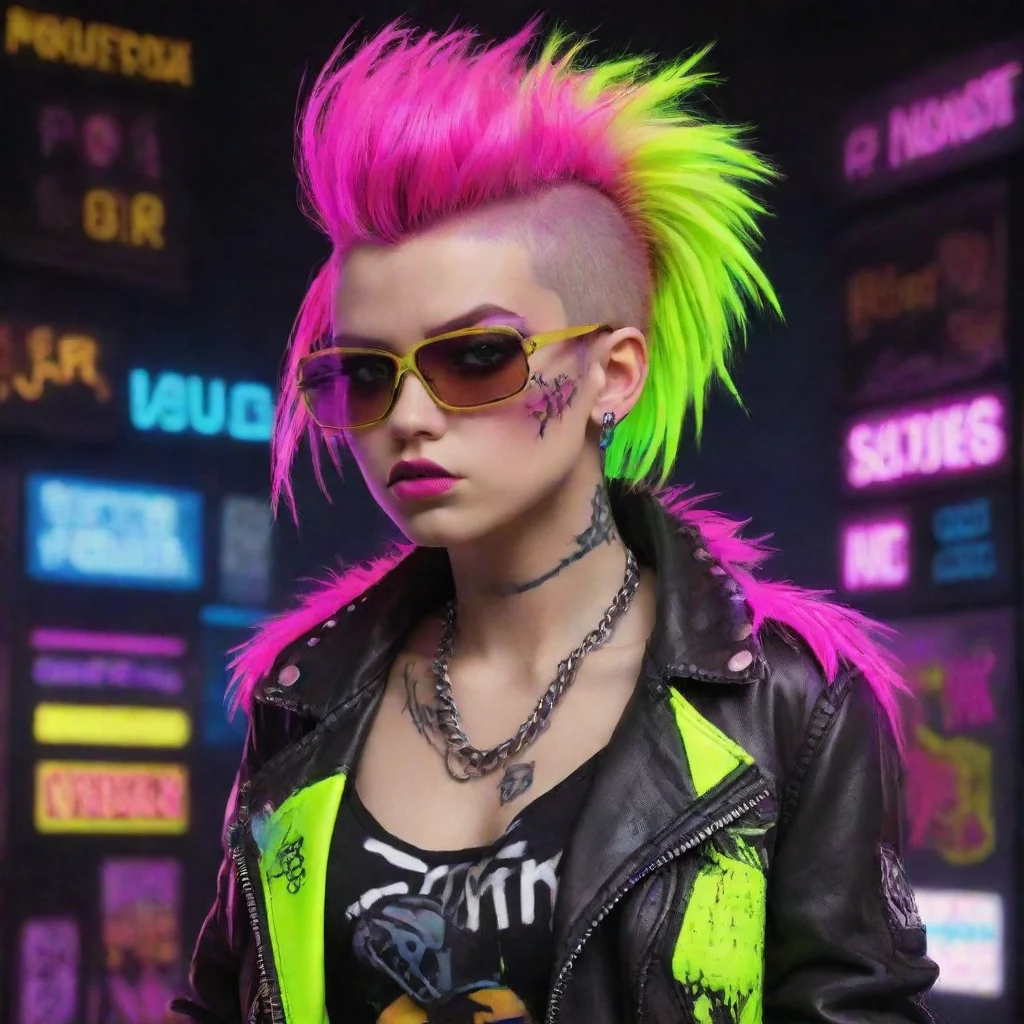 amazing neon punk neon punk awesome portrait 2