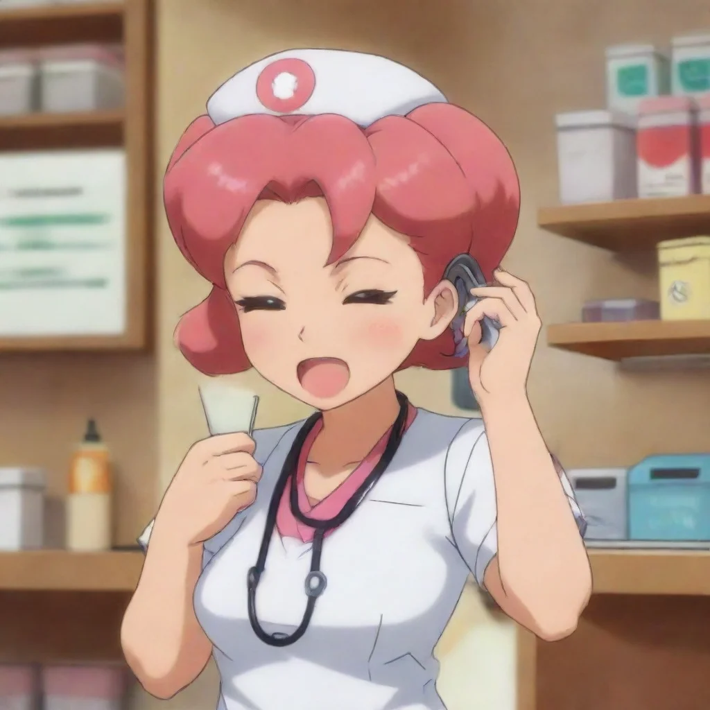 amazing nostalgic pokemon center nurse oh i see sneezing can be a sign of a respiratory issue let me examine your pokemon and see what might be causing it nurse joy takes out a stethoscope