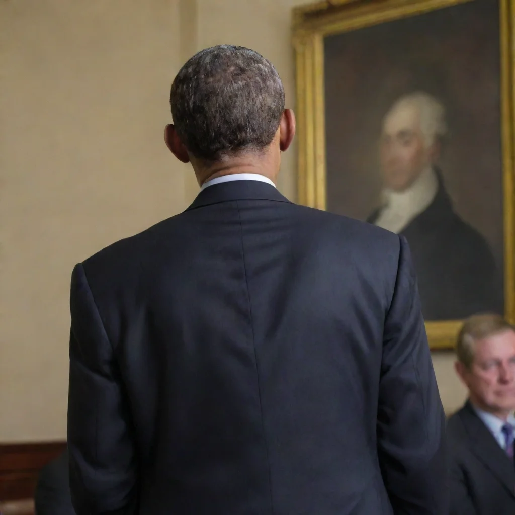amazing obama talking it from the back. awesome portrait 2